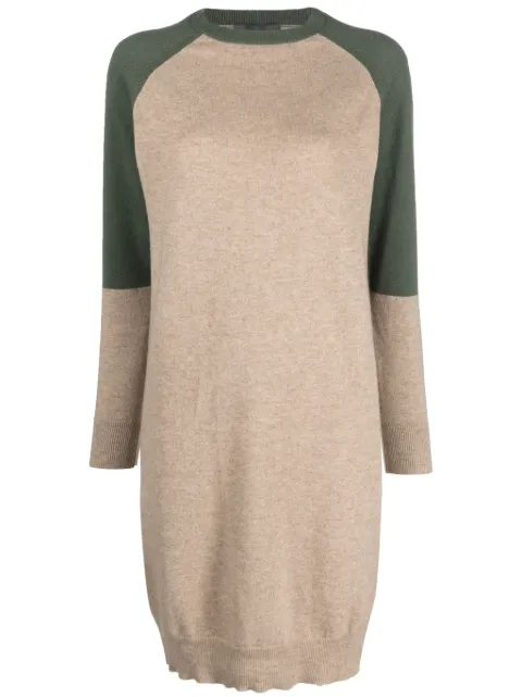 Lorena Antoniazzi colour-block cashmere knitted dress