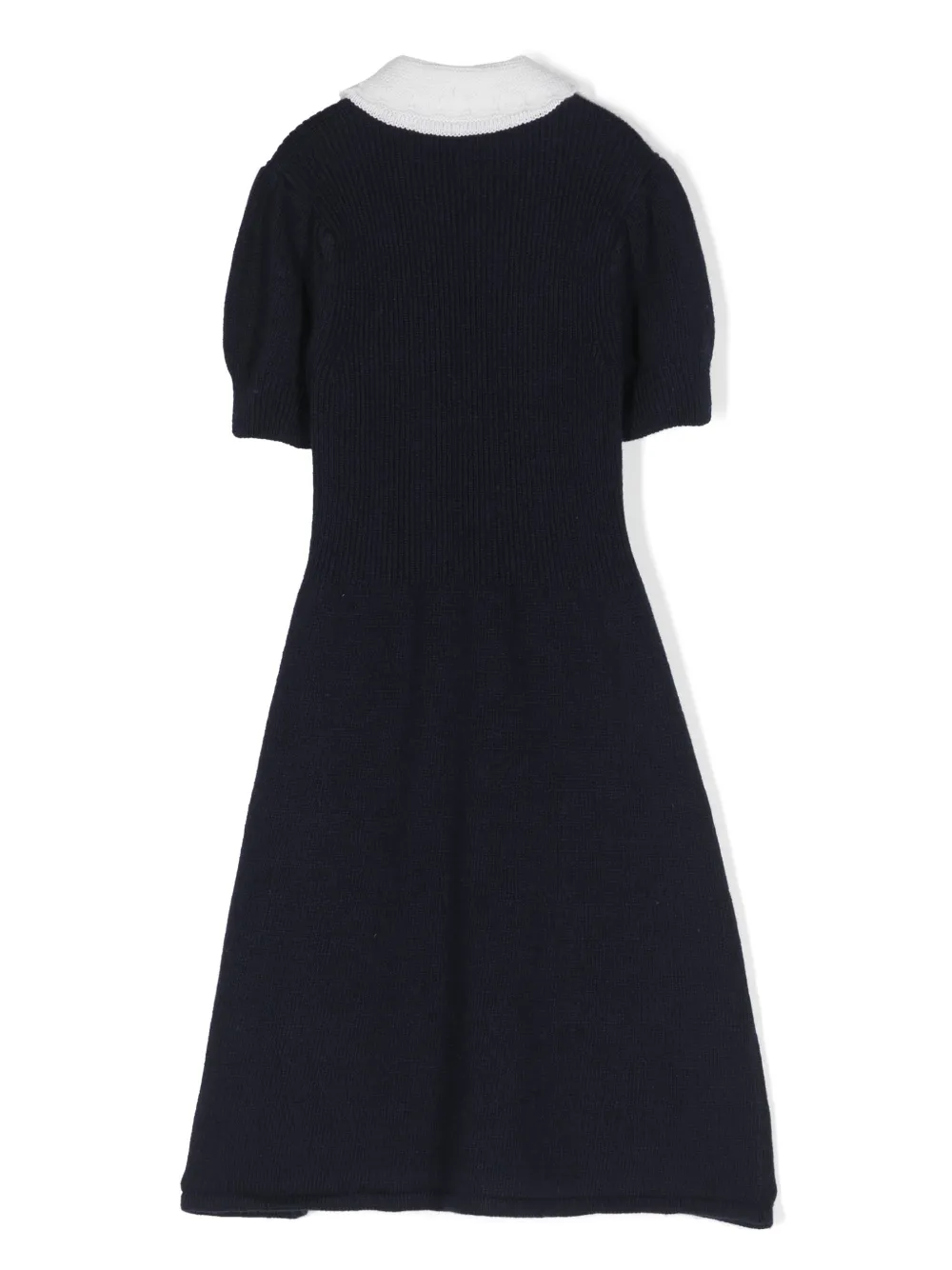 Philosophy Di Lorenzo Serafini Kids ruffle-collar A-line dress - Blauw