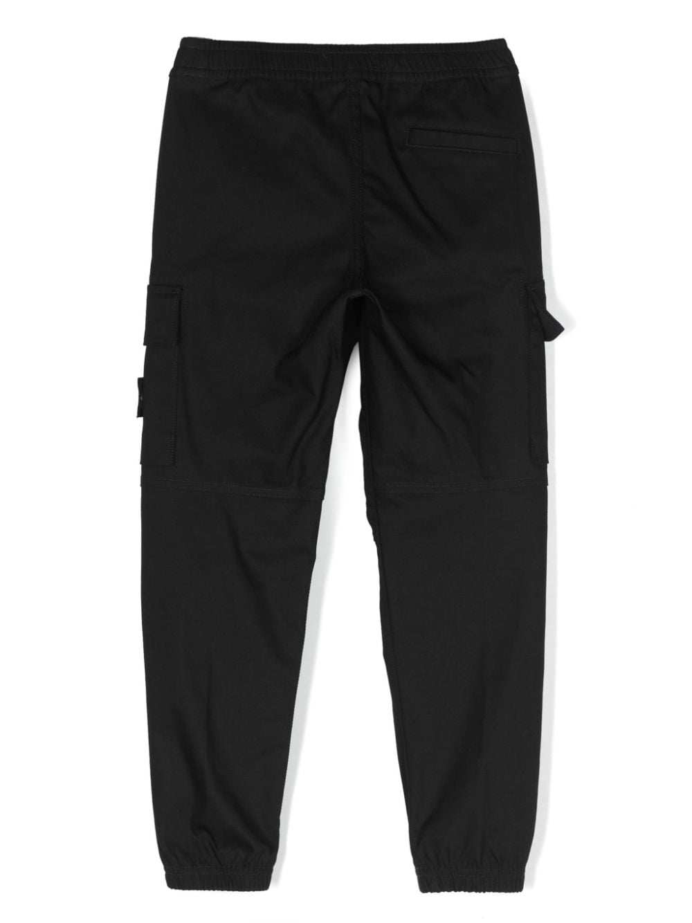 Shop Stone Island Junior Compass-badge Cargo Trousers In Black