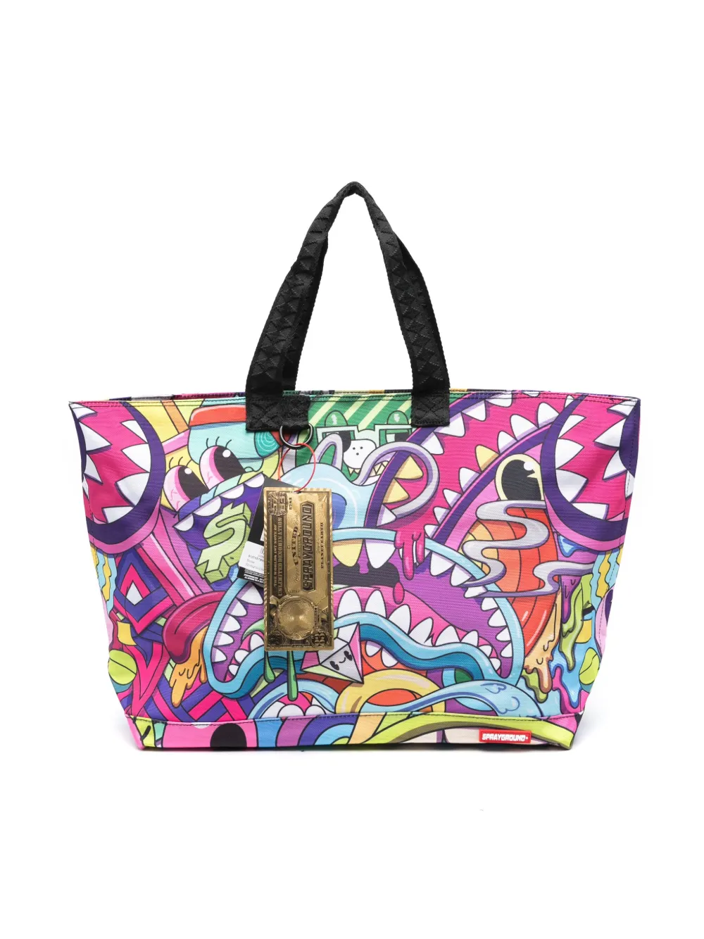 Sprayground Kid Kids' Graphic-print Textured Shoulder Bag In Pink