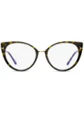 TOM FORD Eyewear Blue Block cat-eye frame glasses - Brown