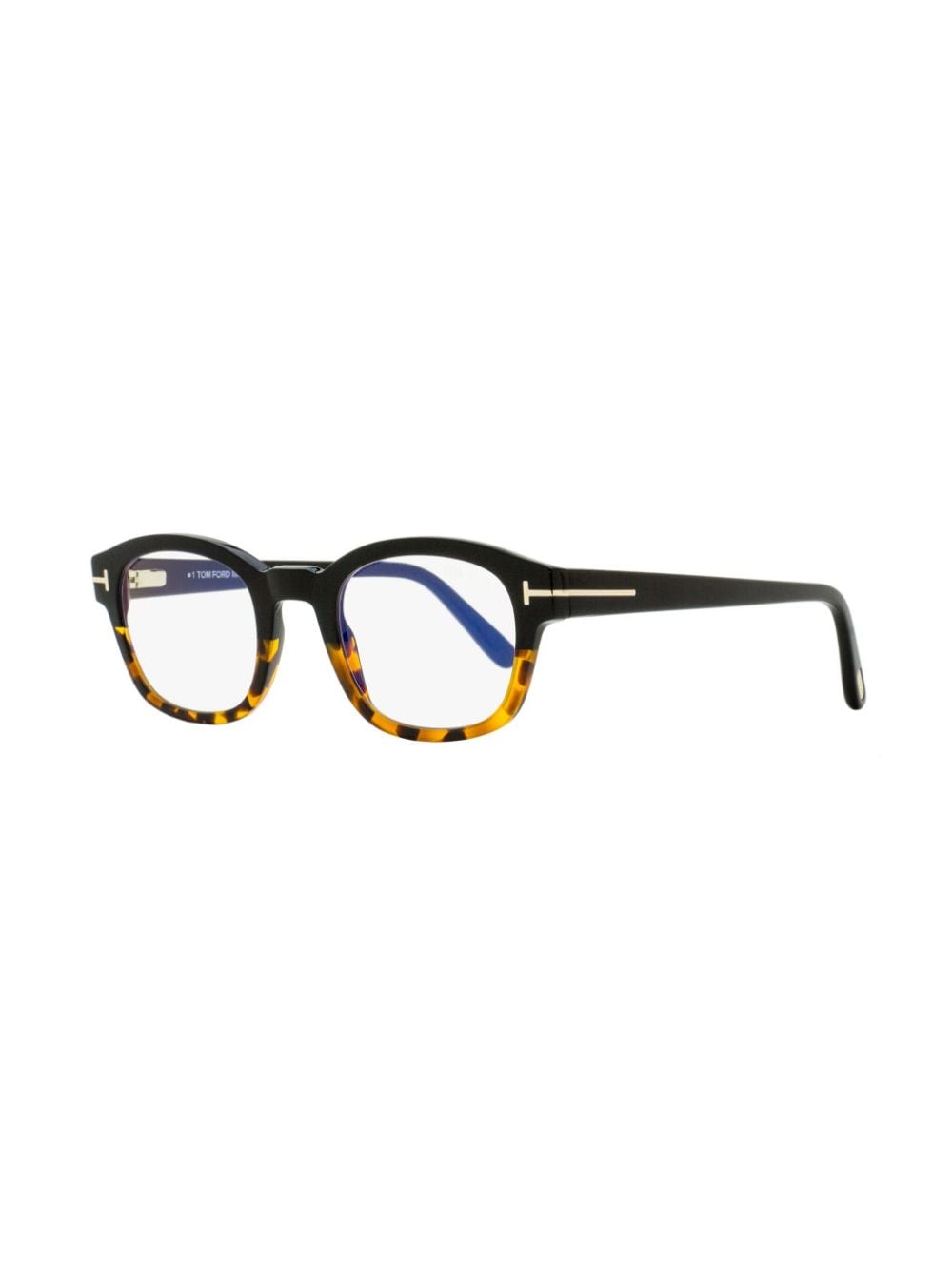 Shop Tom Ford Blue Block Square-frame Glasses In Brown