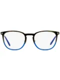 TOM FORD Eyewear Blue Block square-frame glasses - Brown