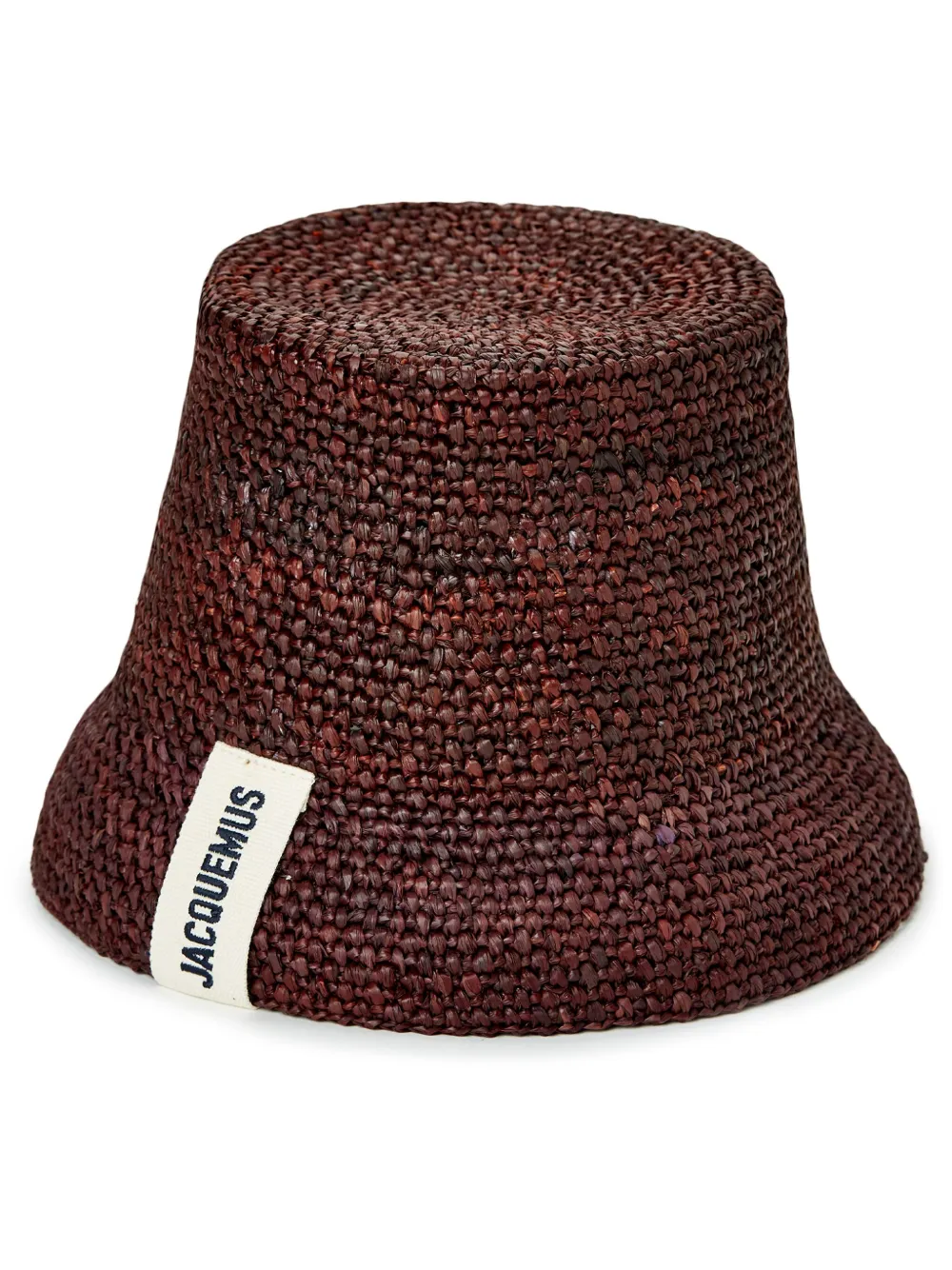 Jacquemus Le Bob Raphia Bucket Hat In Brown