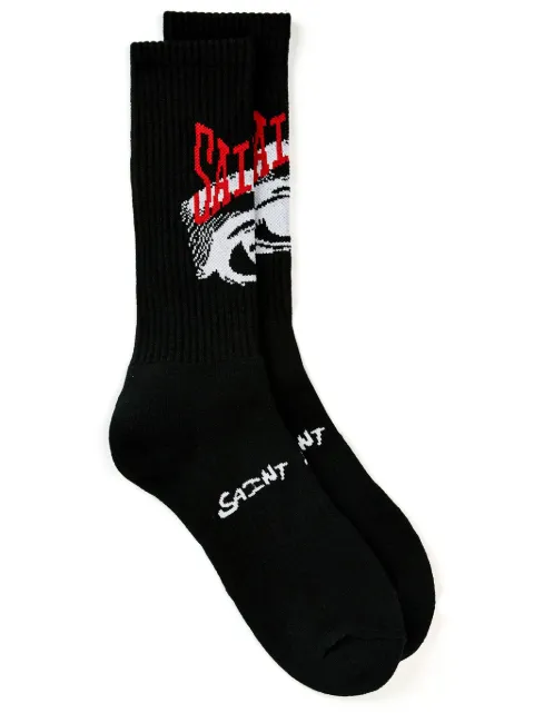 SAINT MXXXXXX intarsia-knit ankle socks