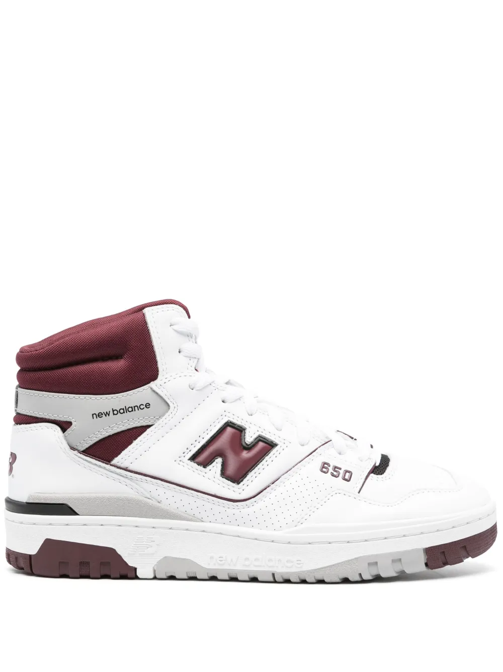 New Balance 650 high-top leather sneakers White