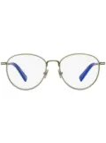 TOM FORD Eyewear Blue Block round-frame glasses - Silver