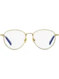 TOM FORD Eyewear Blue Block round-frame glasses - Gold