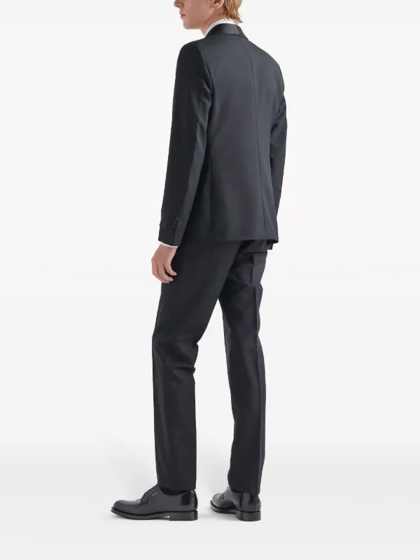 Prada single-breasted wool-mohair Tuxedo | Black | FARFETCH
