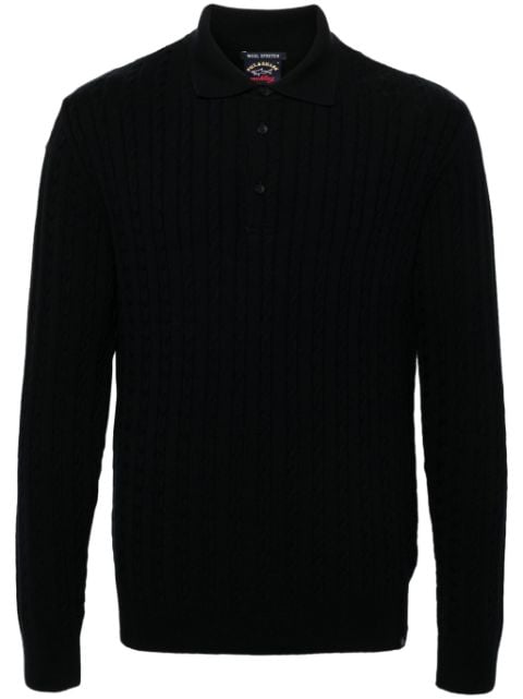 Paul & Shark cable-knit polo shirt