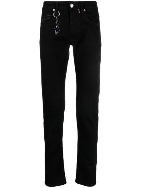 Paul & Shark logo-embroidered mid-rise slim-fit jeans