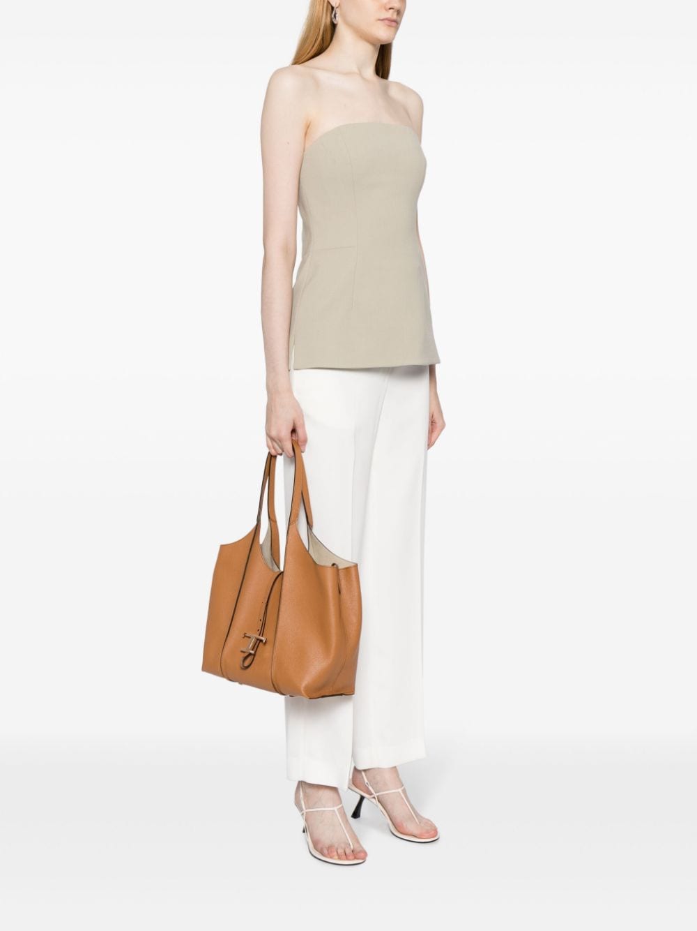 Tod's Timeless leren shopper - Bruin