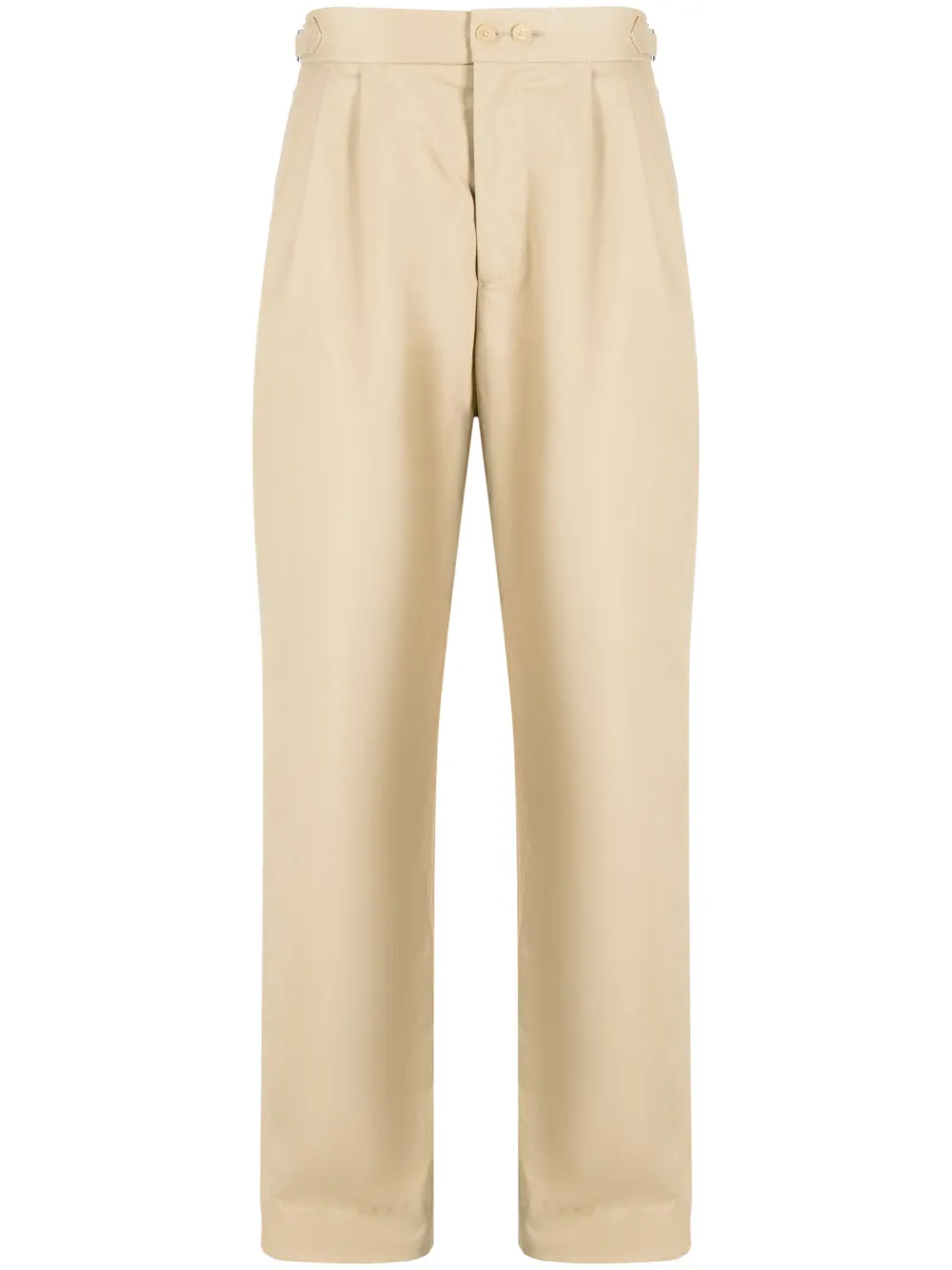 Bode Straight-leg Cotton Trousers In Neutral