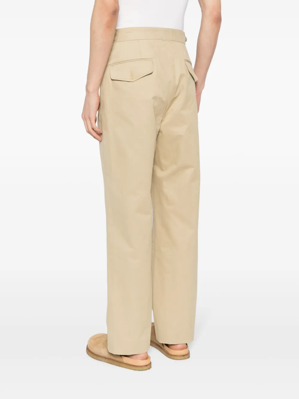Bode Straight-leg Cotton Trousers In Neutral