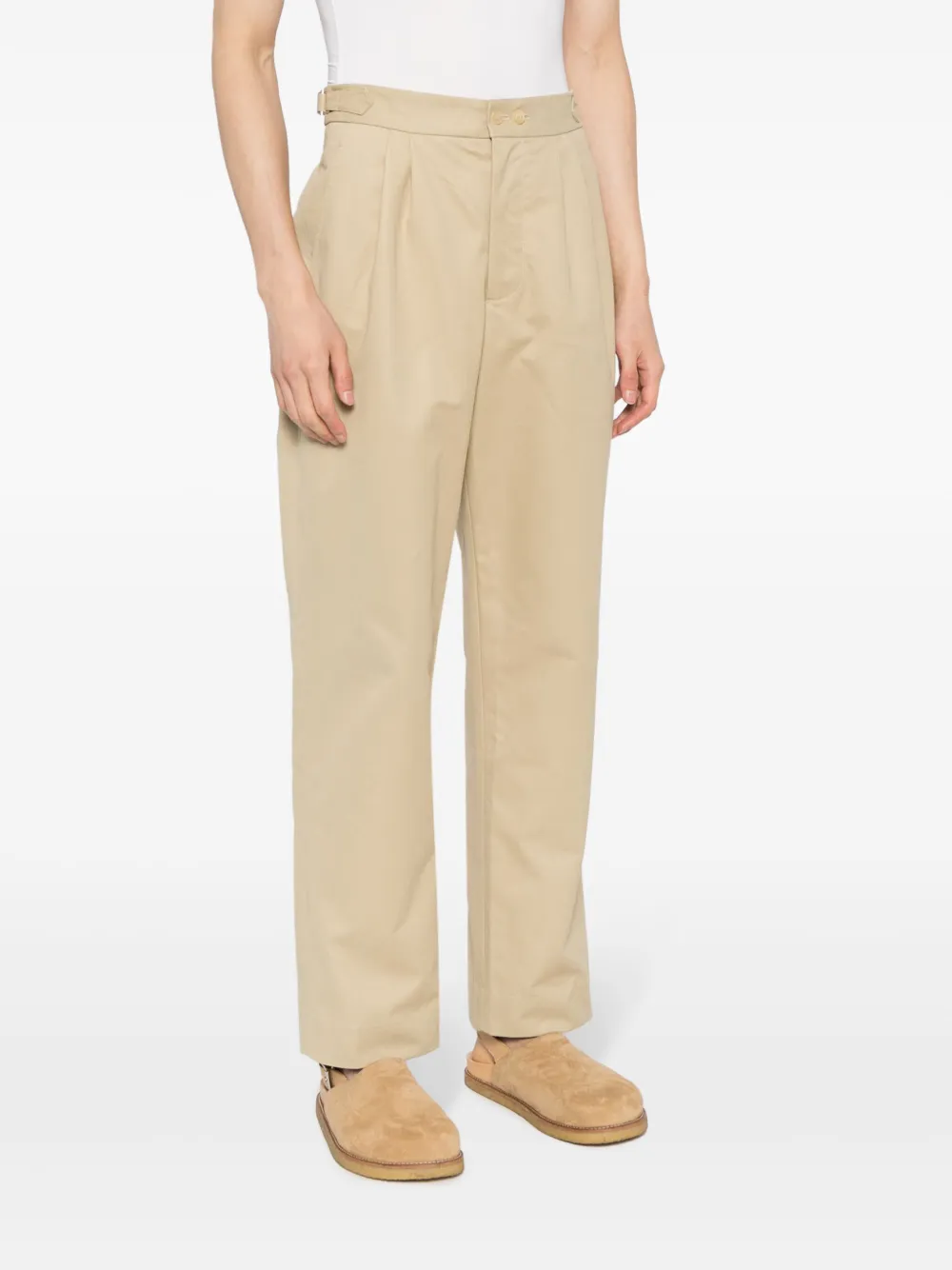 Bode Straight-leg Cotton Trousers In Neutral