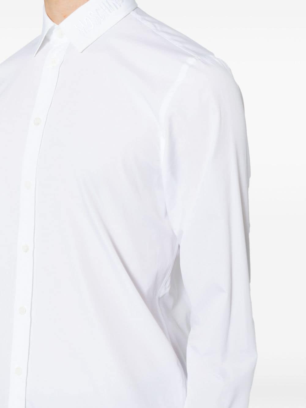 Moschino Overhemd met geborduurd logo Wit