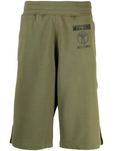 Moschino logo-print organic cotton track shorts