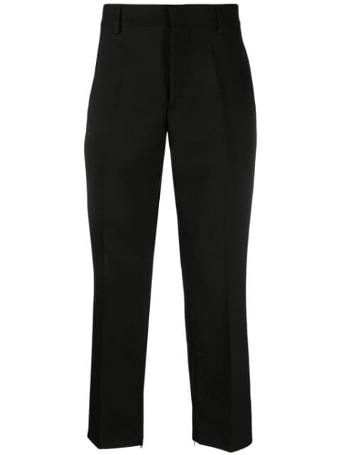 cropped straight-leg trousers