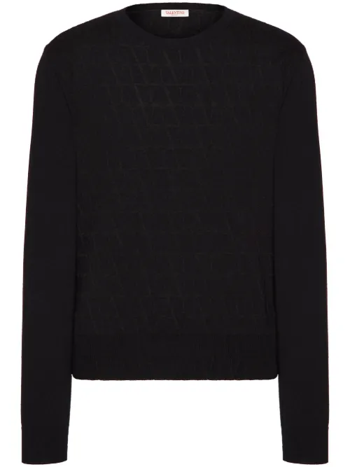 Pull Toile Iconographe en laine - Valentino Garavani - Modalova