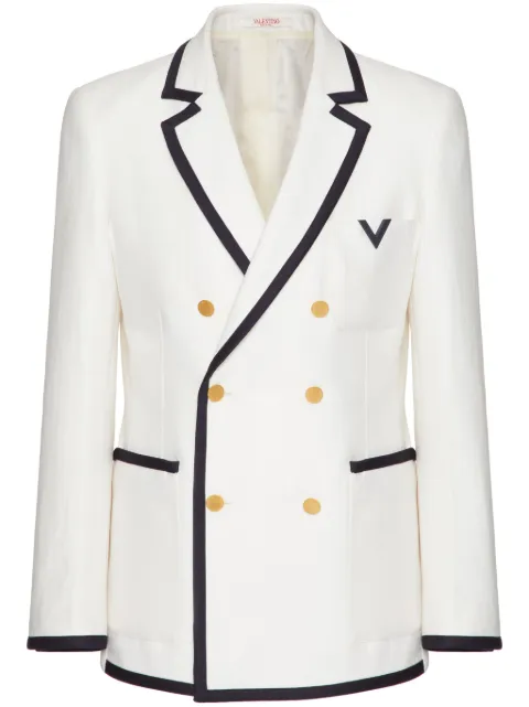 Valentino Garavani V-detail double-breasted blazer