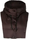Yves Salomon padded hooded bib - Brown