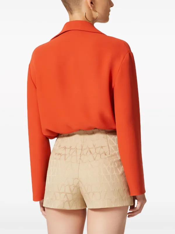 Valentino Garavani Vロゴ シルクブラウス | オレンジ | FARFETCH JP
