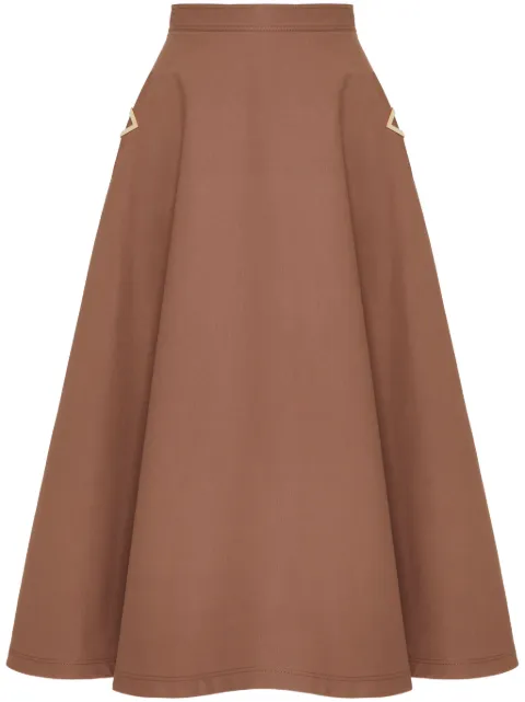 Valentino Garavani VGold canvas midi skirt