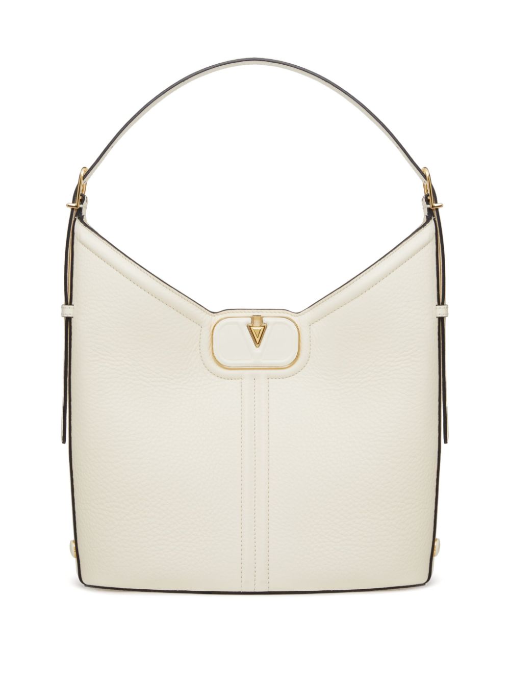 Valentino Garavani VLogo leather shoulder bag - Neutrals