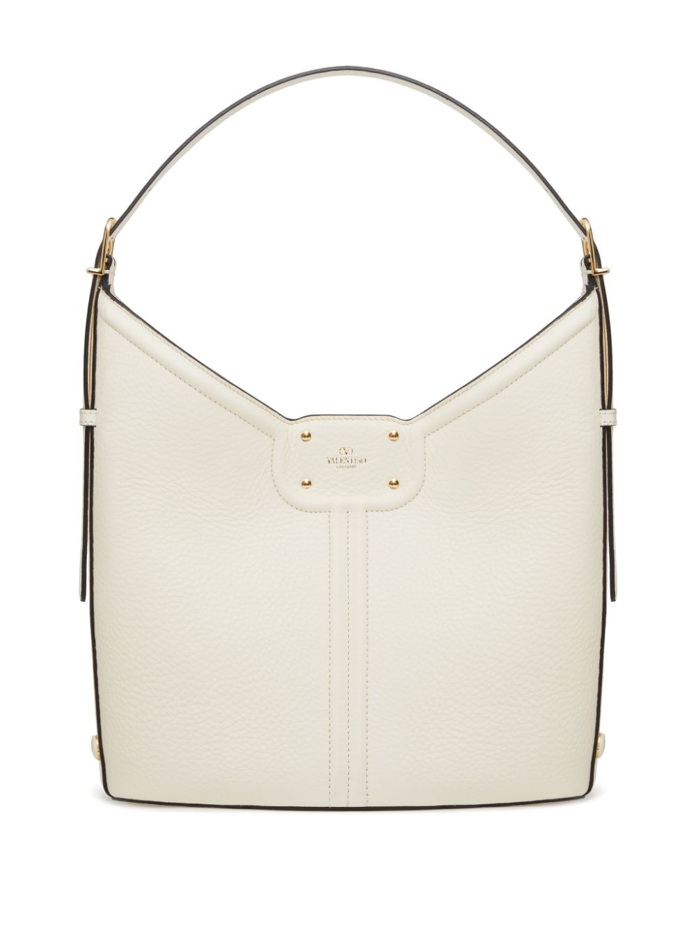 Valentino Garavani VLogo leather shoulder bag - Neutrals