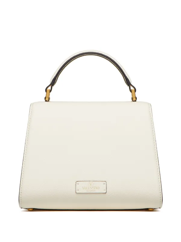 Valentino Garavani VLogo Leather two-way Bag | White