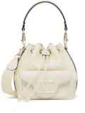 Valentino Garavani Locò leather bucket bag - White