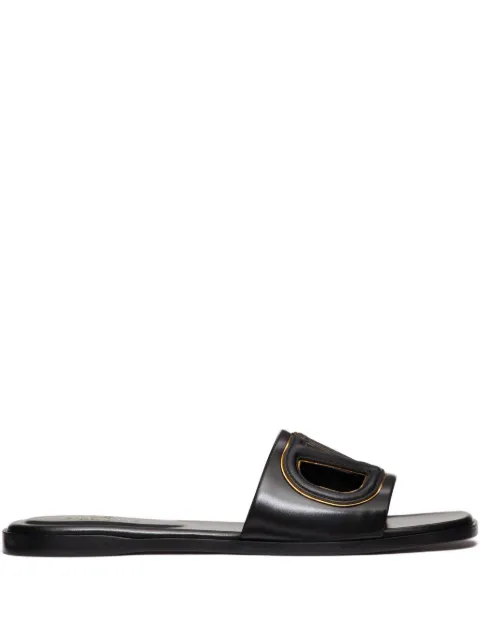 Valentino Garavani VLogo cut-out leather slides