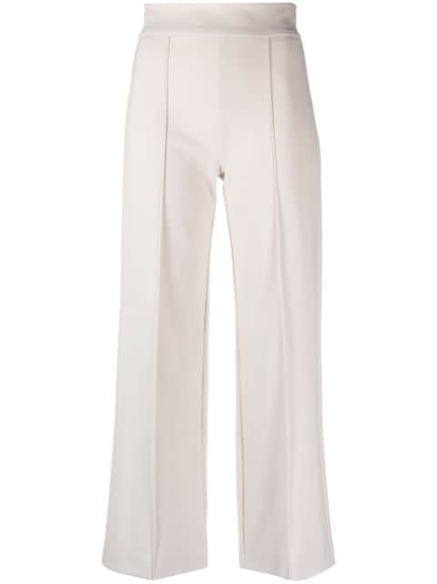 Semicouture seam-exposed detail high-waist trousers