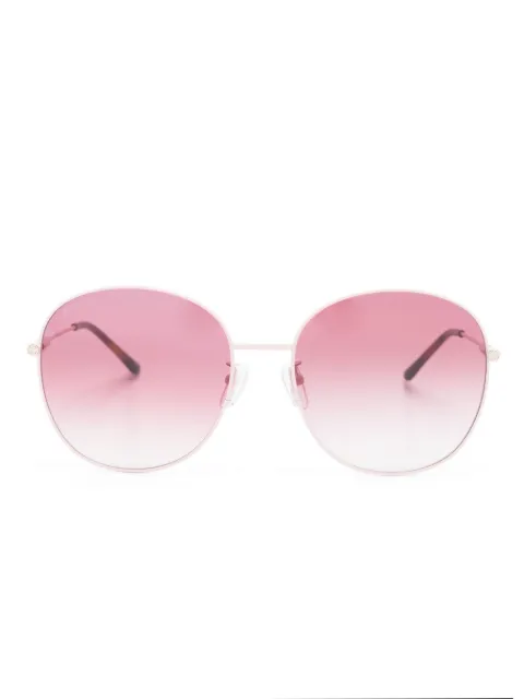 Gucci Eyewear Interlocking G logo-engraved round-frame sunglasses