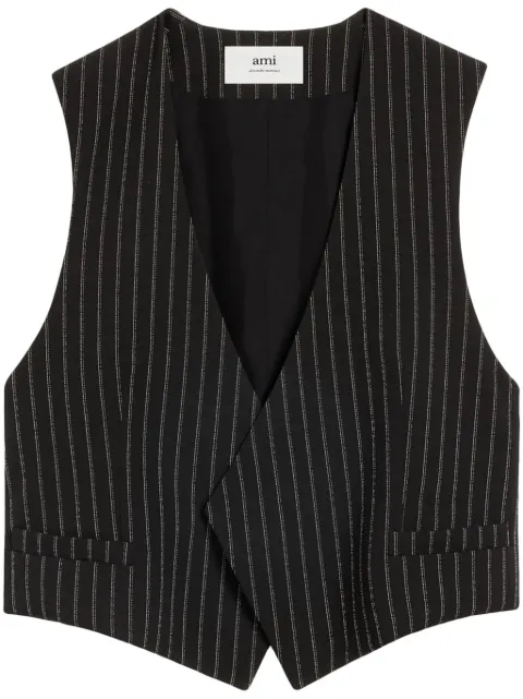 AMI Paris pinstriped crepe vest