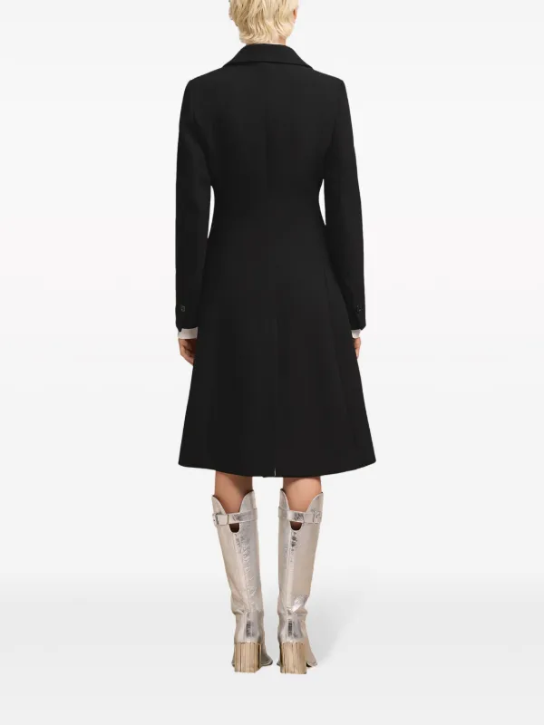 AMI Paris single-breasted virgin-wool Coat | Black | FARFETCH BN