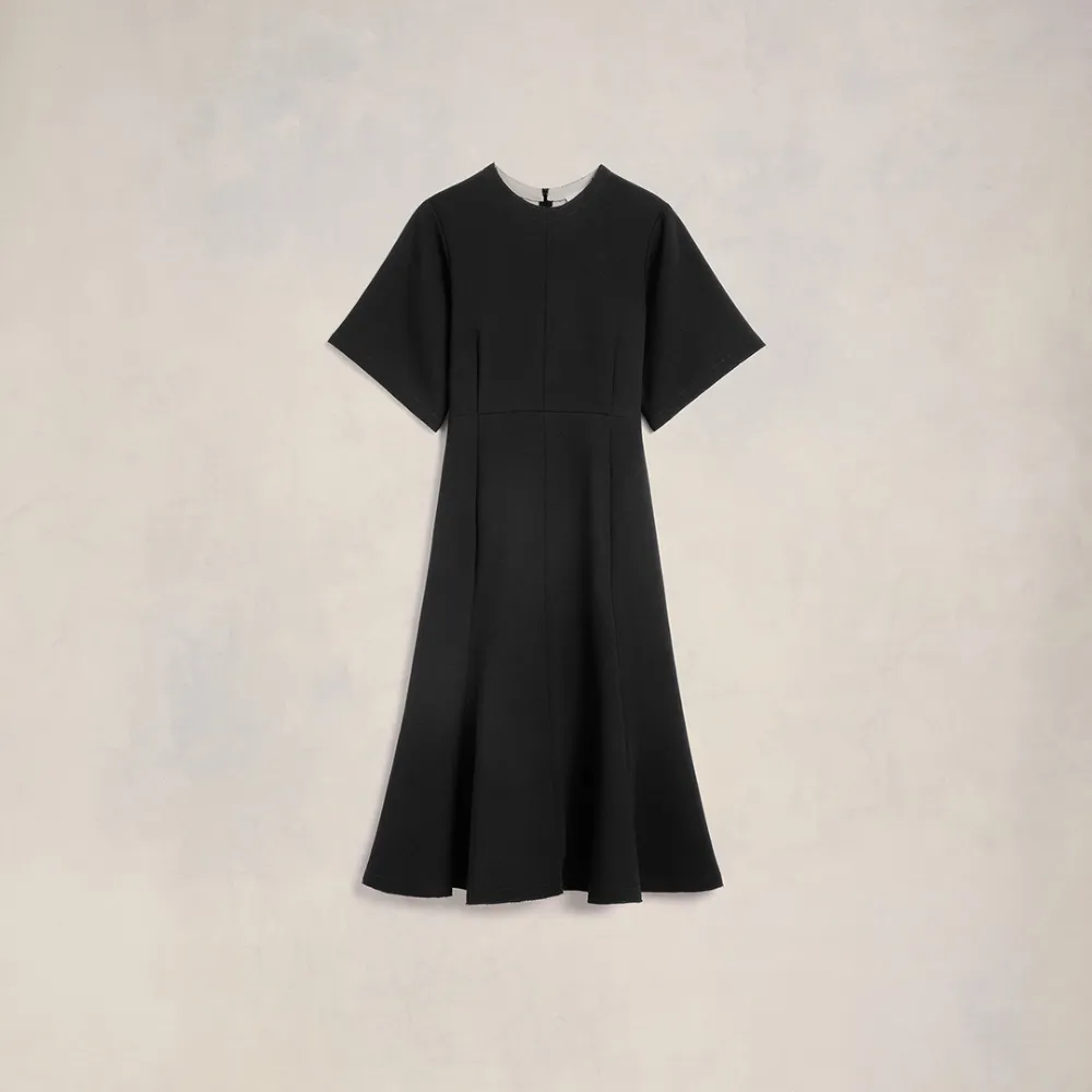 Midi Flare Dress Black for Women - 42 - AMI Paris