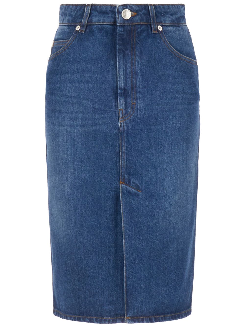 AMI Paris denim midi skirt - Blue