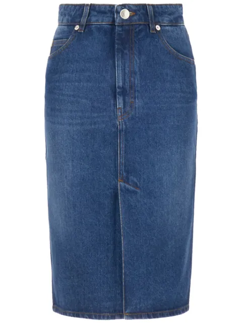 AMI Paris denim midi skirt