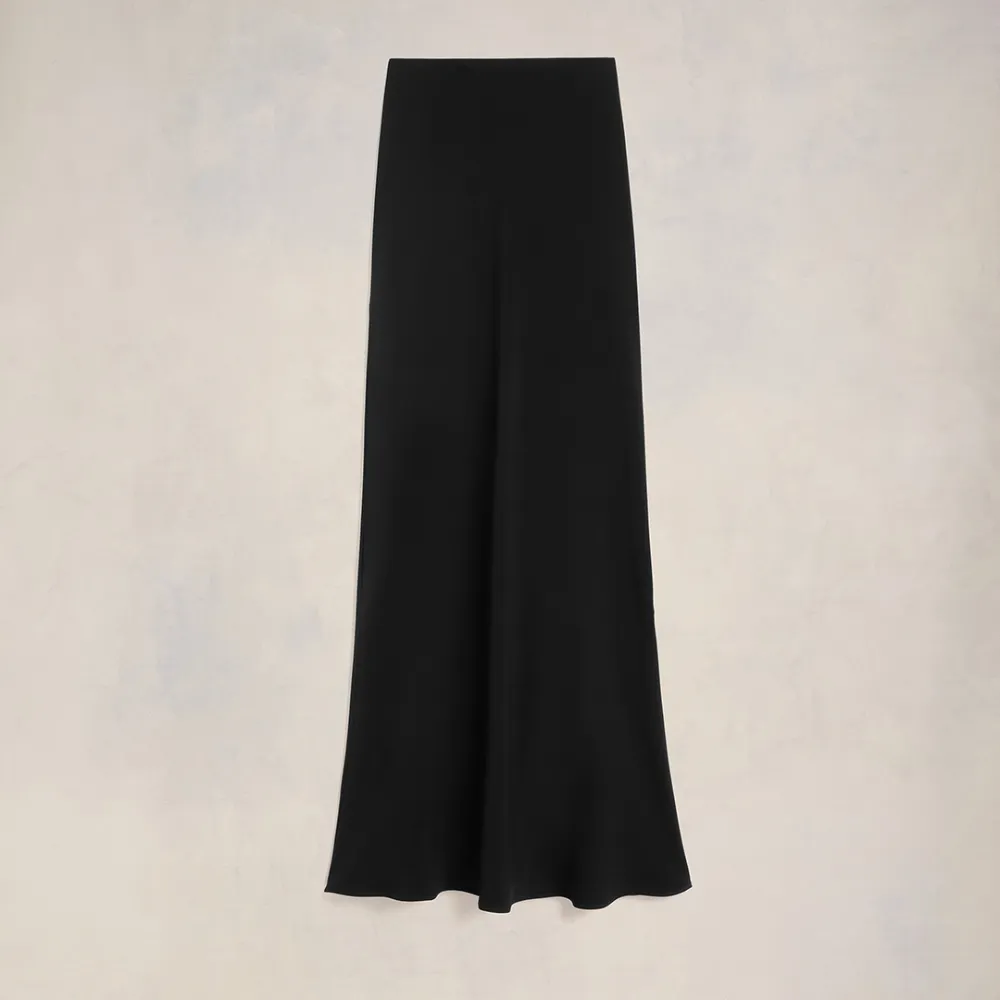 Long Skirt With Bias Cut Black for Women - 40 - AMI Paris