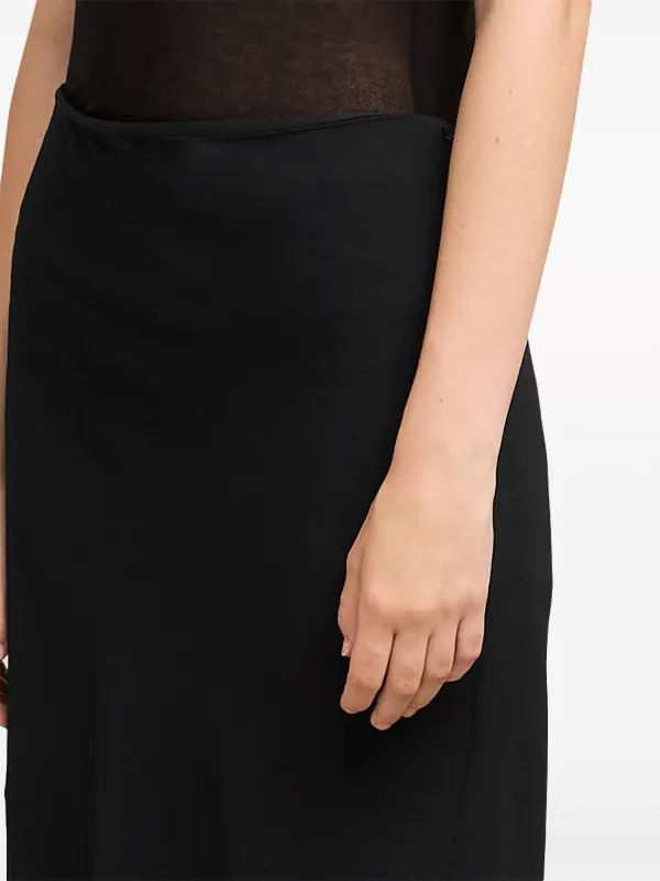 SALE【AMI】アミ パリ バイアスカット フレア マキシスカート AMI Paris バイアスカット マキシスカート | ブラック | FARFETCH JP