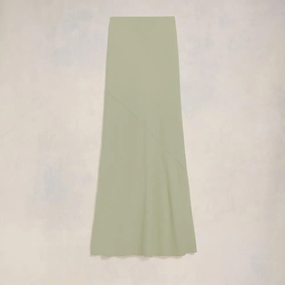 Long Skirt With Bias Cut Green for Women - 42 - AMI Paris
