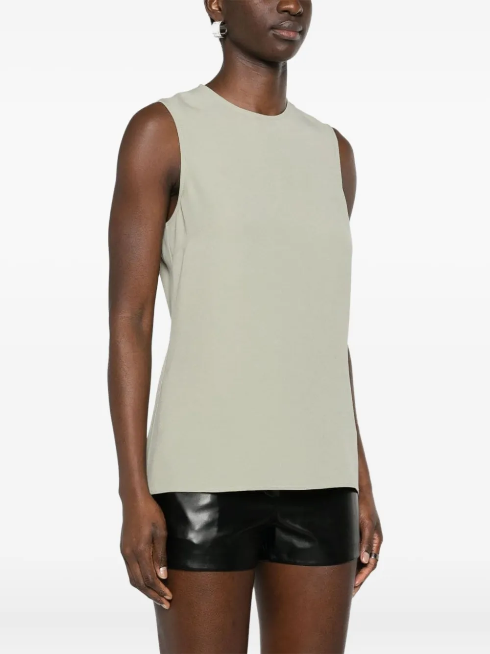  Ami Paris Crepe Tank Top - Green 