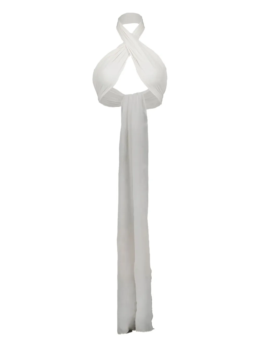  Ami Paris Silk Wrap Top - Neutrals 