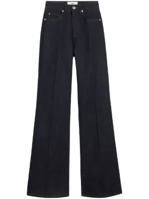 SALE【AMI】ロゴパッチ ストレートレッグ ジーンズ Gucci ロゴパッチ ジーンズ | ブルー | FARFETCH JP