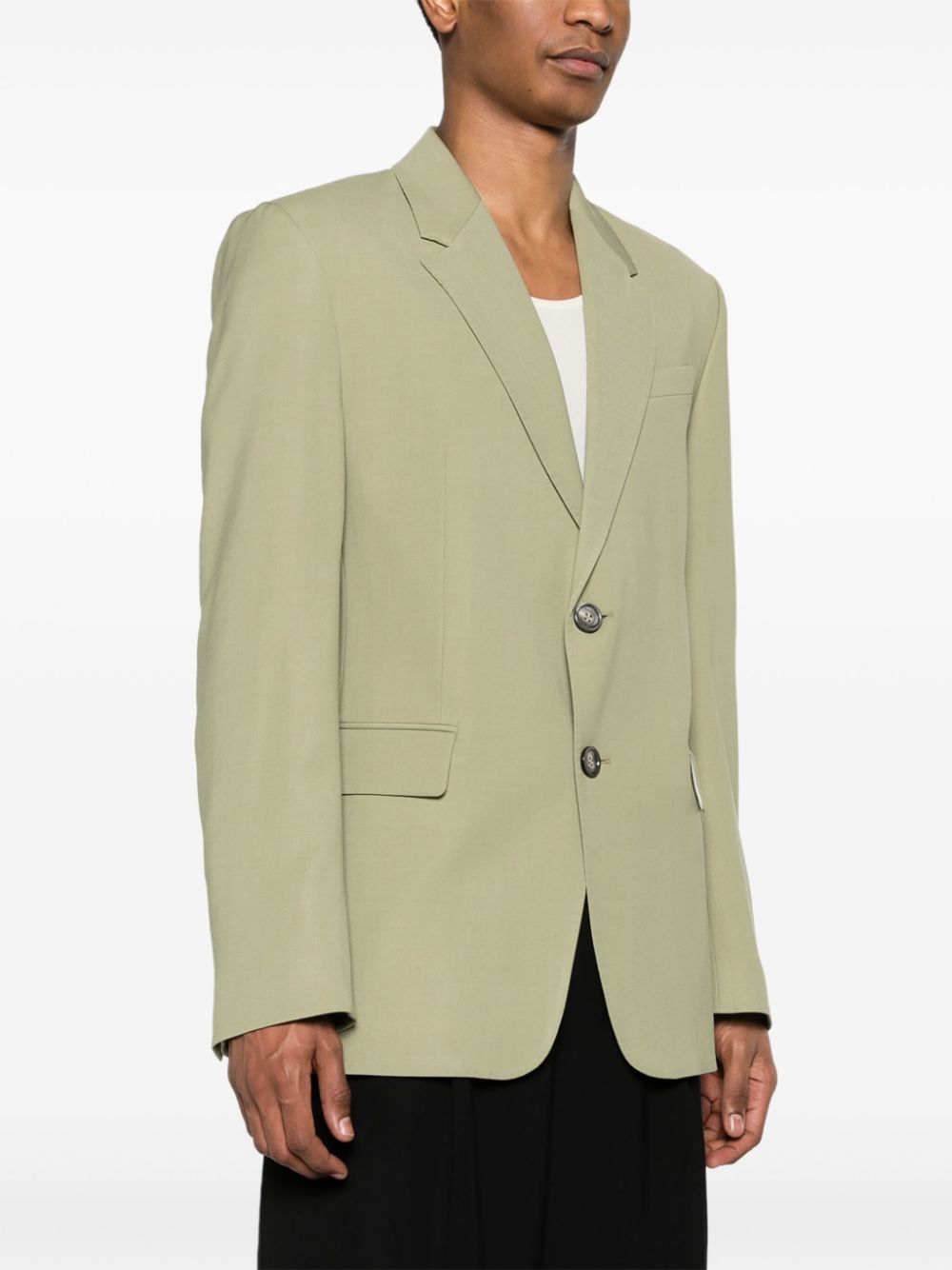 AMI Paris Blazer met enkele rij knopen Groen