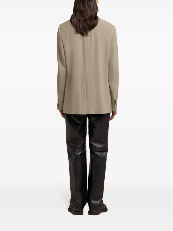 AMI Paris ピークドラペル ダブルジャケット | ニュートラル | FARFETCH JP