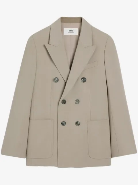 AMI Paris double-breasted peak-lapel blazer