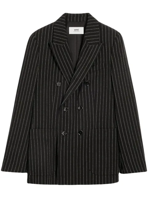 AMI Paris pinstripe-print double-breasted blazer