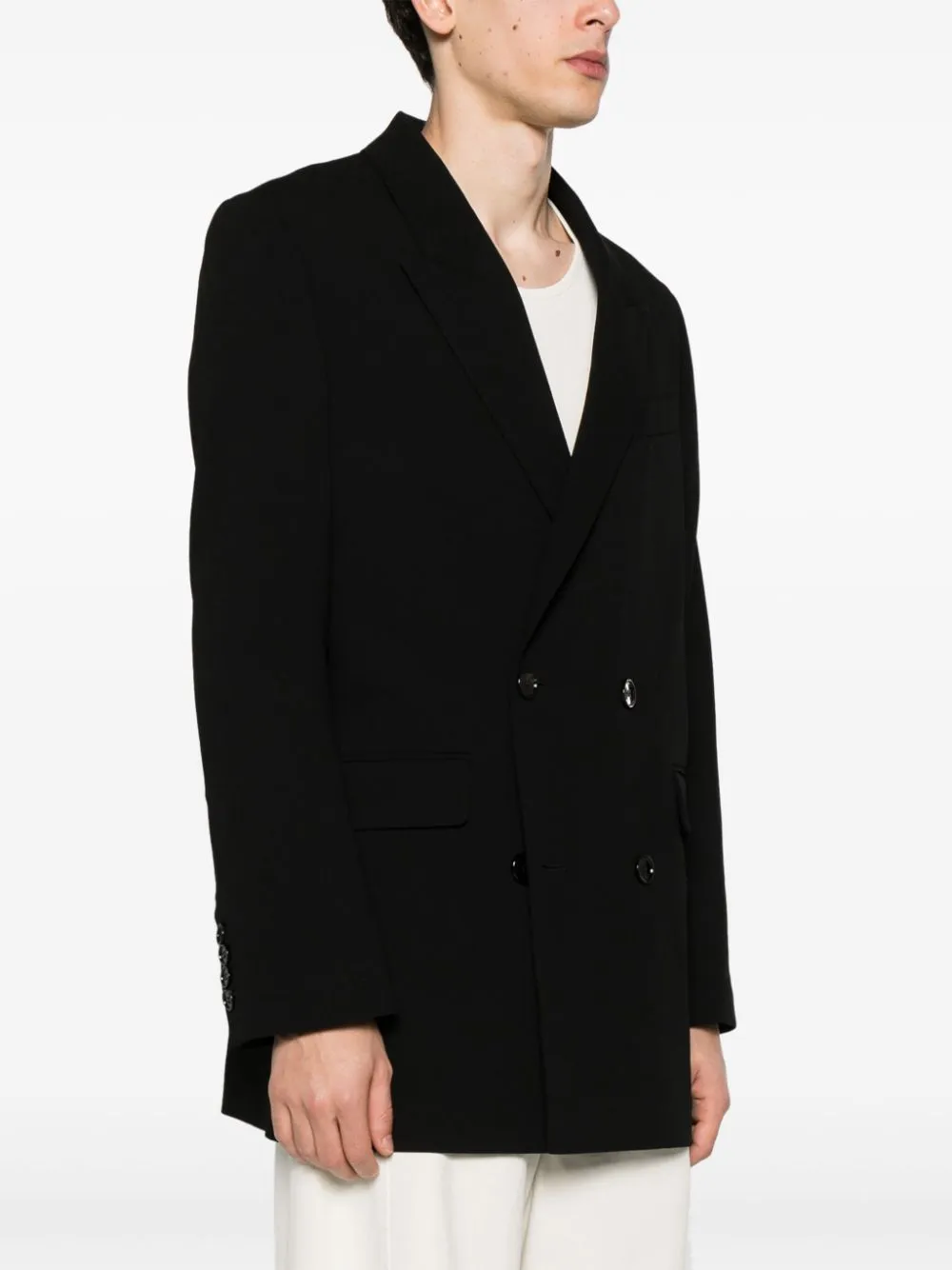 AMI Paris Blazer met dubbele rij knopen Zwart